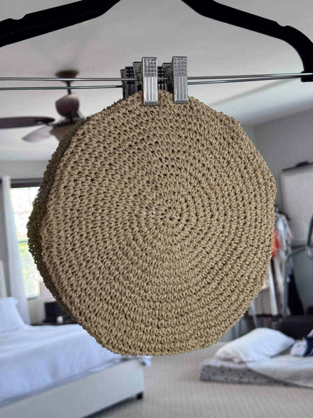 ***NWT*** NEVER WORN Anthropology WYETH Round Crochet Straw fedora - Beige